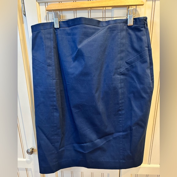 Express Design Studio High Waist Editor Pencil Skirt, Blue Size 12 - Picture 1 of 3
